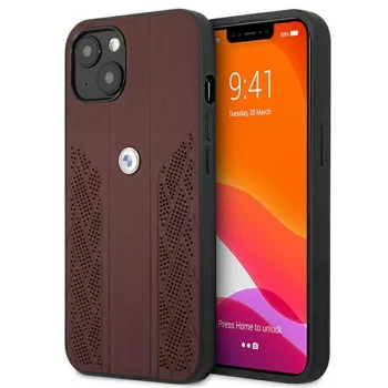 BMW iPhone 13 / 14 / 15 Case Curve Perforate, Red