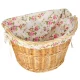 Woven Bicycle Basket with Floral Pattern and Click Mount