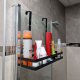 Hanging Metal Shelf Over The Shower Door Bath Caddy Shampoo Holder Storage Organizer, Black