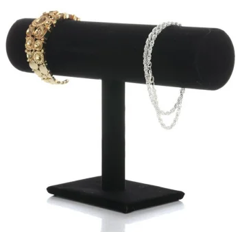Jewelry display stand for bracelets and watches, black