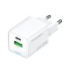 Wozinsky WWC-35W GaN USB-A + USB-C Wall Charger 35W - White
