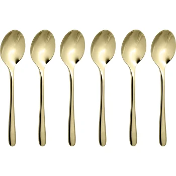 Sambonet Taste 6-Piece Espresso Spoon Set, Gold