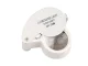 Folding Jeweler\'s Loupe 40x Magnifier with 2 LED Lights, Silver
