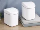 Mini Trash Can with Flip Lid, 2L, White