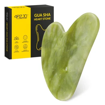4FIZJO Natural Green Jade Gua Sha Massage Stone