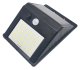 Outdoor solar LED lamp with motion and dusk sensor, 30 LEDs, black