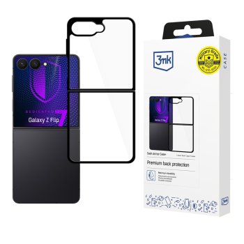 3mk Satin Armor Case+ for Samsung Galaxy Z Flip 7, Transparent Black