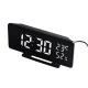 GreenBlue GB395 Alarm Clock with Thermometer and Hygrometer, Black