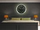 Fluorescent Wall Clock with Silent Mechanism 25cm Black
