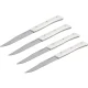 Opinel Facette Table Knife Set of 4, 11 cm, White