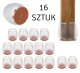 Furniture Chair Legs Protective Pads Caps Covers, 16 Pcs, 12-16mm, Transparent