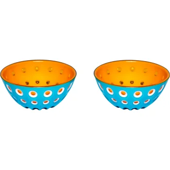 Guzzini Le Murrine 2-Piece Bowl Set 12 cm, Blue/Orange