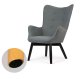Sofotel Norse Wingback Armchair with Footstool, Grey