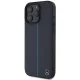 Mercedes iPhone 16 Pro Max Case Blue Line Leather MagSafe, Navy Blue