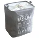 Foldable laundry basket with handles, 70L, grey