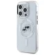 Karl Lagerfeld IML Metal Karl&Choupette Head MagSafe Case for iPhone 15 Pro, White
