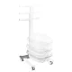 Pedicure Foot Basin Trolley Comfort with Lift Function, 24-47 cm