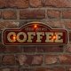 Металлическая ретро вывеска LED Fresh Brewed Coffee от Forever Light