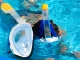 Foldable Full Face Snorkeling Mask, Blue, Size L/XL