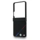 BMW M Leather Perforated Tricolor MagSafe Case for Samsung Galaxy Z Flip 8 - Black