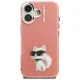 Karl Lagerfeld IML Aquarelle Choupette & Logo iPhone 16 Case, Pink