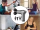 Massage Gun for Body, Back and Legs, 25W, 4 Attachments, Silver
