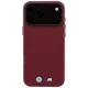 BMW M Carbon Metal Logo MagSafe Case for iPhone 17 Pro Max / 18 Pro Max - Burgundy