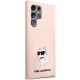 Karl Lagerfeld Liquid Silicone Choupette Case for Galaxy S23 Ultra, Pink