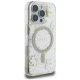Guess Resin Flowers Glitter MagSafe iPhone 16 Pro Max Case - Beige