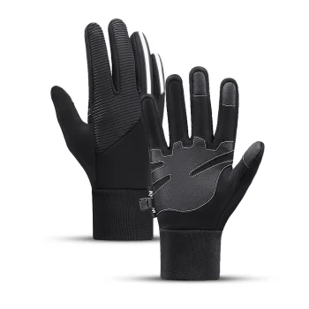 Insulated Anti-Slip Sports Touchscreen Gloves, Size XL, Black