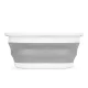 Foldable Laundry Basket & Wash Tub ModernHome 20 L, white-grey