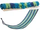 Garden Hammock with Wooden Frame and Mounting Ropes, 200 x 80 cm, Striped
