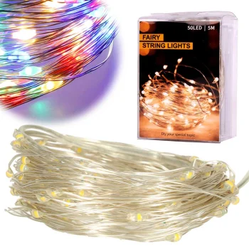 LED Decorative Wire String Lights, 5m, 50 LED, Multicolor