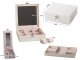 Jewelry Case Display Box Storage Organizer With Mirror, White