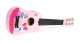 Ecotoys Wooden Kids Guitar with Metal Strings and Pick, Pink