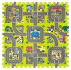 Children’s foam puzzle play mat city with streets, 9 pieces, multicolor