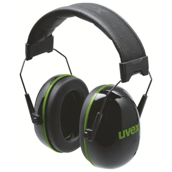Uvex K10 Hearing Protection Earmuffs, Black/Green