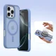 Dux Ducis Lawa iPhone 16 Pro odinis dėklas su nusegama pinigine, mėlynas