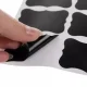 Malatec Self-Adhesive Labels, PVC, Black, 24 pcs