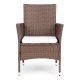 MultiGarden Rattan Garden Furniture Set 4 Chairs and Table, Light Brown