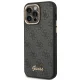 Guess iPhone 14 Pro Max Case 4G Vintage Gold Logo, Black