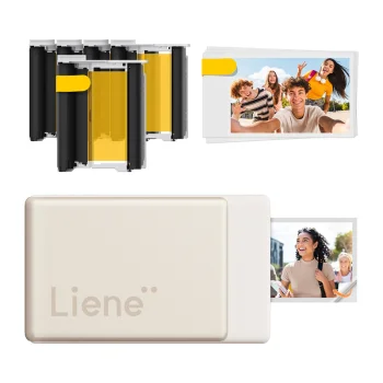 Liene Pearl N200 Pro 2x3" Portable Photo Printer Kit, Gold