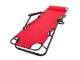 Garden Beach Deck Chair Folding Sunbed with with Headrest, Red