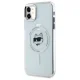 Karl Lagerfeld IML Metal Choupette Head MagSafe iPhone 11 / Xr Case - White