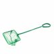 Aquarium Fish Net 7.5x32 cm with Fine Mesh for Catching Fish, green