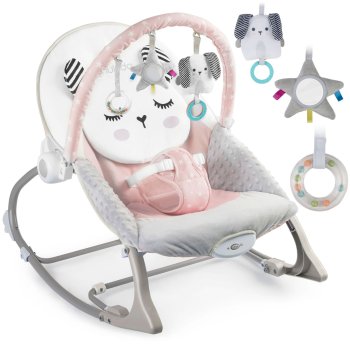 Nukido Bērnu šūpuļkrēsls ar vibrāciju, Rozā krāsa | Kids Rocking Chair with Vibration