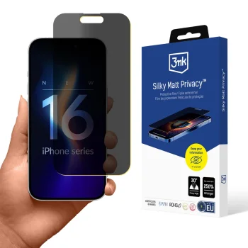 3mk Silky Matt Privacy Protective Film for iPhone 16