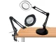 10x LED Magnifying Desk Lamp with Adjustable Arm, Black