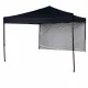 LUARO Garden Pavilion 3x3 m, 3 Walls, Black