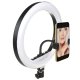Maclean MCE610 LED Ring Light with Tripod, 10\", 12W, Bluetooth